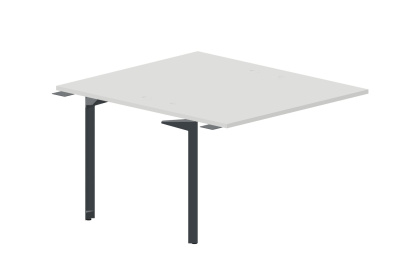 Составной стол на 2 рабочих места 138х136,6х75см (4 громмета) - приставной элемент