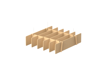 Декоративная потолочная конструкция "Решетка" (фурнитура в комплекте) 120х120х40 (43 Карибский песок)