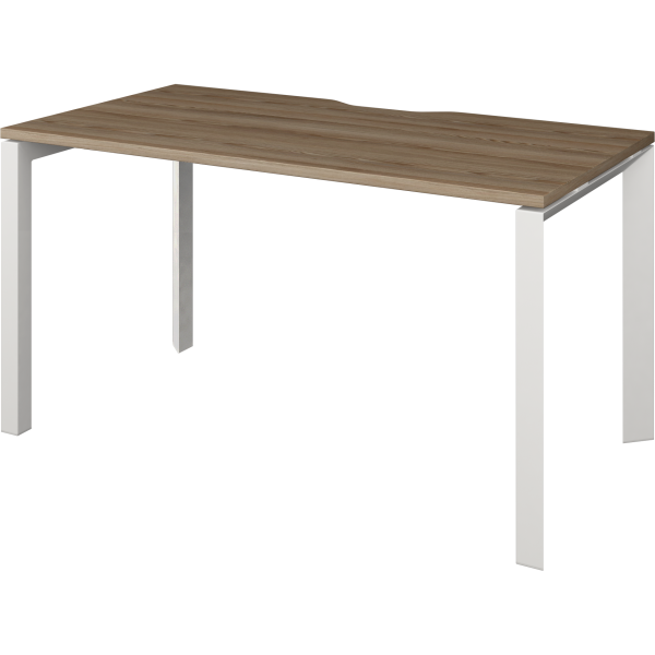 Стол на металлокаркасе Аргентум-МП НТМП.П-140 Дуб сафари/Белый