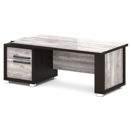 Стол с тумбой, глянцевая столешница Grace L-214 пр/л