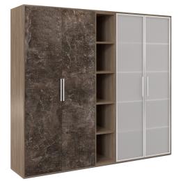 Шкаф высокий 4 створки, с нишей B-tone BTN36153542