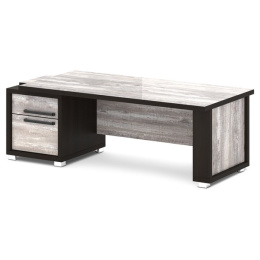 Стол с тумбой, глянцевая столешница Grace L-215пр/л