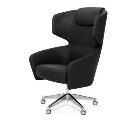 VENTO VIP Кресло руководителя ЧЕРН/ПОЛ.АЛЮМ.