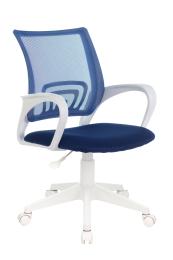 Кресло Бюрократ CH-W695NLT темно-синий TW-05N TW-10N сетка/ткань крестов. пластик пластик белый
