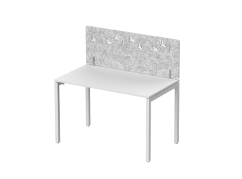 Экран фронтальный / боковой, с декором "Стая", без фурнитуры 70х1,2х50 (08 Серый мрамор)