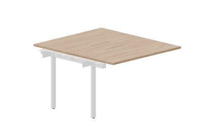 Составной стол на 2 рабочих места 158х156,6х75см (меламиновые аутлеты) - приставной элемент