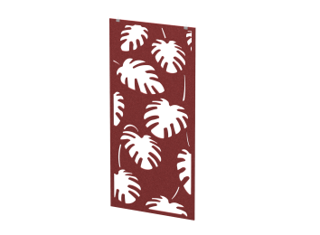 Перегородка с декором "Пальмы" (фурнитура в комплекте) 100х1,2х200 (35 Малиновый сироп)