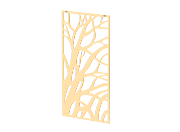Перегородка с декором "Старое дерево" (фурнитура в комплекте) 100х1,2х200 (43 Карибский песок)