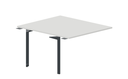 Составной стол на 2 рабочих места 138х136,6х75см (без отверстий) - приставной элемент