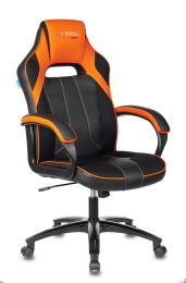 Кресло игровое Zombie VIKING 2 AERO черный/оранжевый текстиль/эко.кожа крестов. пластик