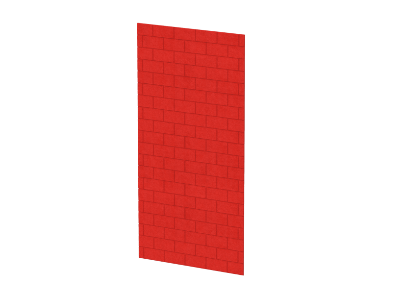 Стеновая панель с рустом "Кирпич" 120х1,2х240 (33 Алый коралл)