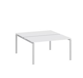 ACTIVA Бенч на 2 раб.мест 140 БЕЛЫЙ/СЕР-АЛЮМ.