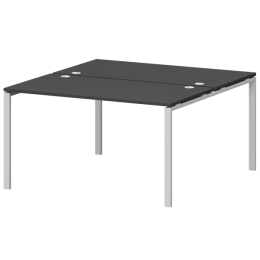 Бенч двойной на металлокаркасе Смарт СМС2-П-12К.149.Пр25 Графит/Белый