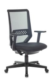 Кресло Бюрократ MC-611N черный TW-01 38-418 сетка/ткань крестов. пластик