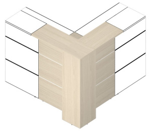 Модуль угловой 87х87х115см с молдингом