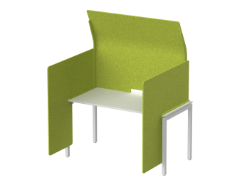 Кабина с высоким экраном-парусом и низкими боковыми стенками-ширмами 135х122х163 (17 Хвойно-зеленый)