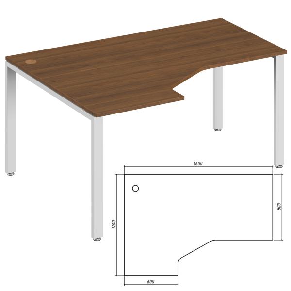 Эргономичный стол левый Trend Metal TDM32215634