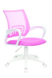 Кресло Бюрократ CH-W695NLT розовый TW-06A TW-13A сетка/ткань крестов. пластик пластик белый