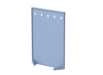 Перегородка с декором "Темный лес" 80х40х160 (11 Незабудка)