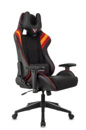 Кресло игровое Zombie VIKING 4 AERO черный/красный текстиль/экокожа с подголов. крестов. пластик