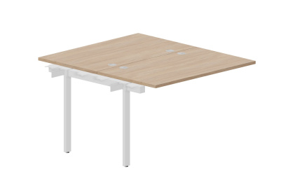 Составной стол на 2 рабочих места 158х156,6х75см (4 громмета) - приставной элемент