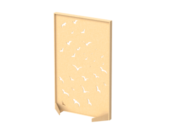 Перегородка с декором "Перелетные птицы" 80х40х160 (43 Карибский песок)