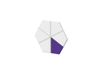 Набор настенной мозайки "Лед", 6шт 35х30х1,2 (32 Лавандовое поле)