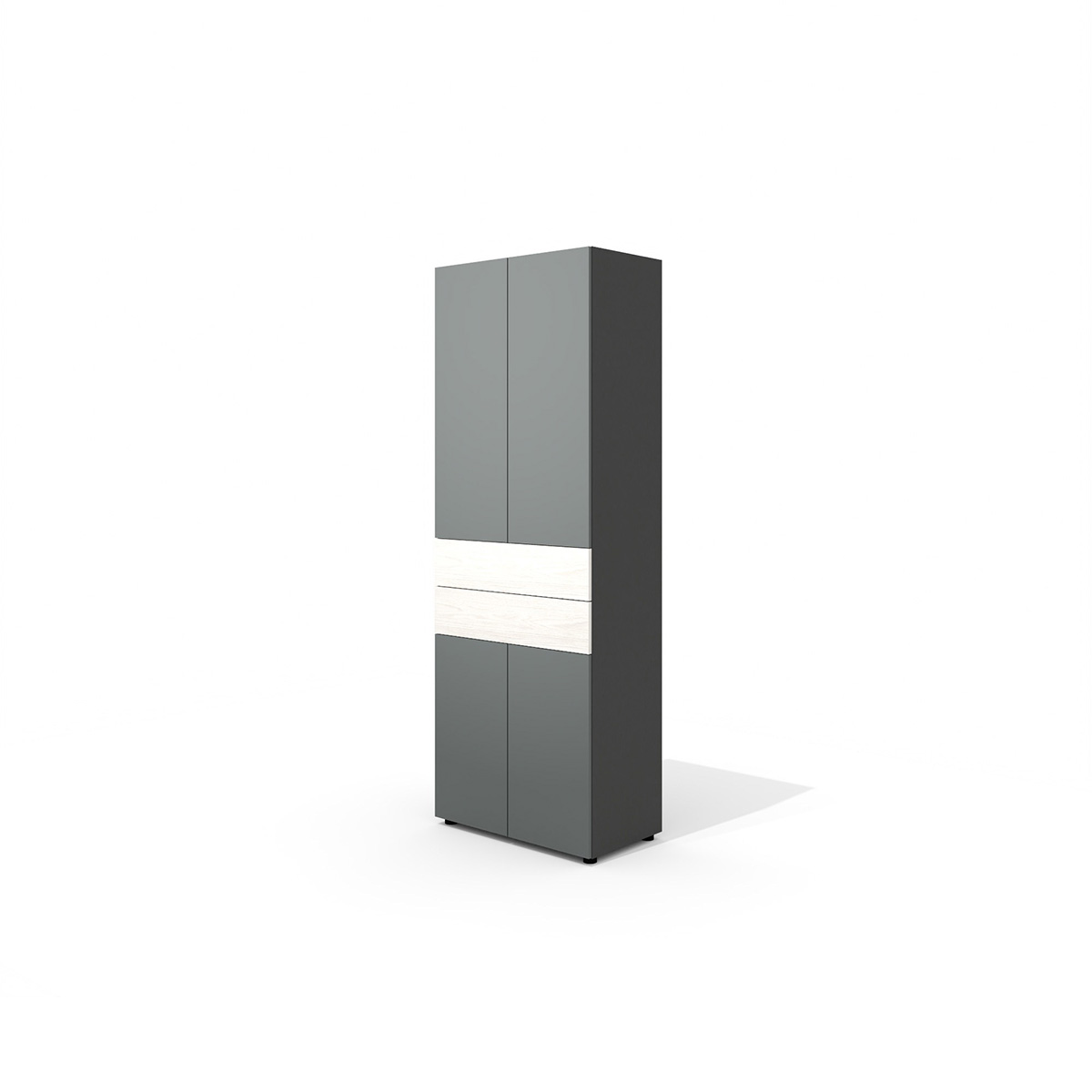 Шкаф (четыре распашных фасада,  два выдвижных ящика) Art.Neo II
