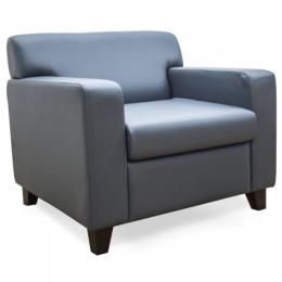 Кресло GRUPPO 396 НЕОН размер: 87 х 82 см, без механизма, искусственная кожа, цвет серый