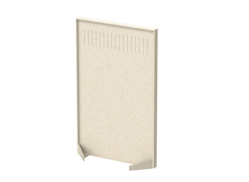 Перегородка с декором "Диаграмма роста" 80х40х160 (01 Лебединый пух)