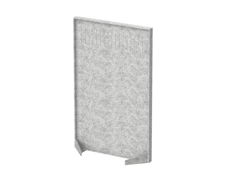 Перегородка с декором "Диаграмма роста" 80х40х160 (08 Серый мрамор)