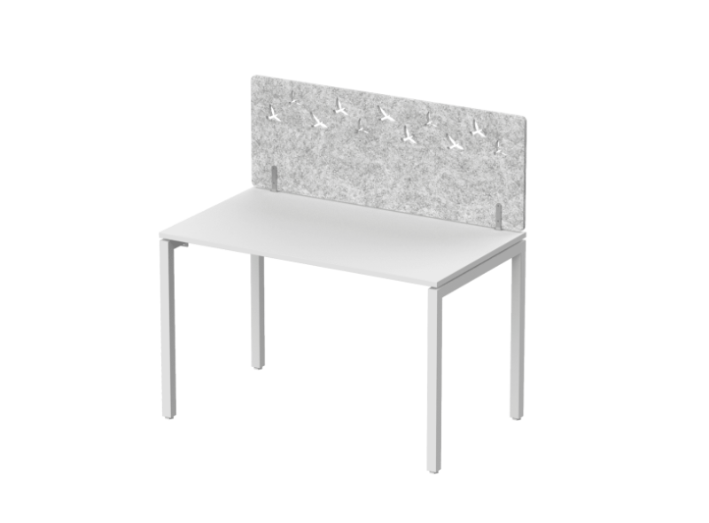 Экран фронтальный / боковой, с декором "Стая", без фурнитуры 70х1,2х50 (08 Серый мрамор)