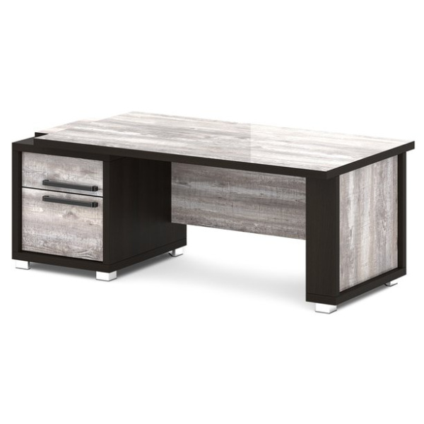 Стол с тумбой, глянцевая столешница Grace L-214 пр/л