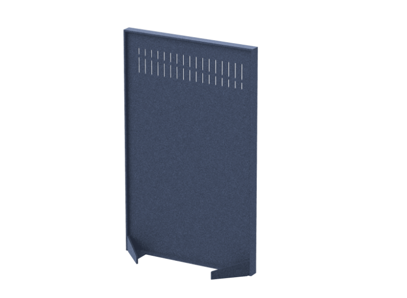 Перегородка с декором "Диаграмма роста" 100х40х160 (05 Синий шторм)