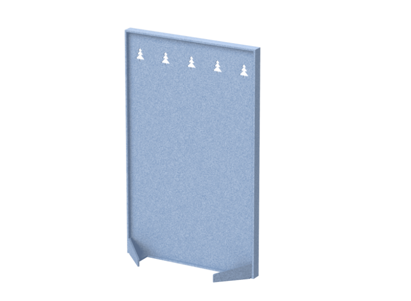 Перегородка с декором "Темный лес" 80х40х160 (11 Незабудка)