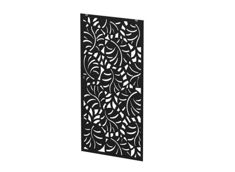 Перегородка с декором "Ветки" (фурнитура в комплекте) 120х1,2х240 (10 Смокинг)