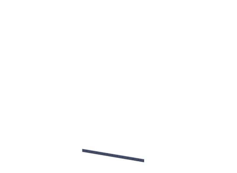 Отбойник для стеновой панели с рустом "Полосы" 120х1,2х50 (05 Синий шторм)