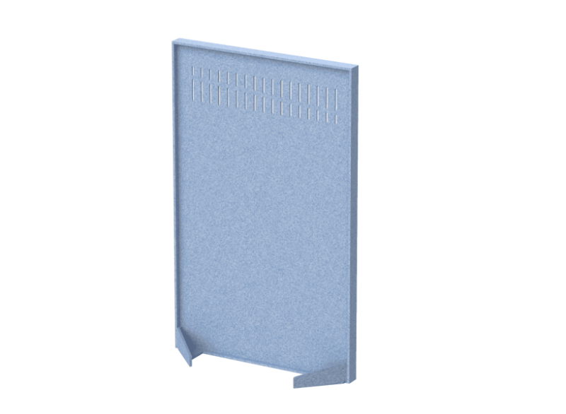 Перегородка с декором "Диаграмма роста" 100х40х140 (11 Незабудка)